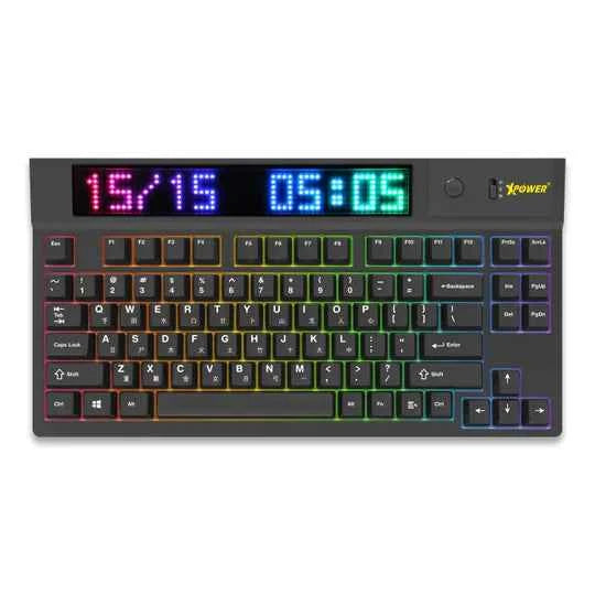 Xpower Quaoar Tri-Mode Hot Swap Axis Mechanical Keyboard With Led Dot Matrix Screen Xpower Quaoar Tri-Mode Hot Swap Axis Mechanical Keyboard With Led Dot Matrix Screen